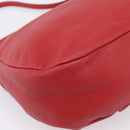 Salvatore Ferragamo Vala Shoulder Bag Leather Red Gold Auth 206910A-16