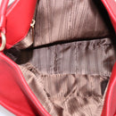 Salvatore Ferragamo Vala Shoulder Bag Leather Red Gold Auth 206910A-11