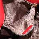 Salvatore Ferragamo Vala Shoulder Bag Leather Red Gold Auth 206910A-21
