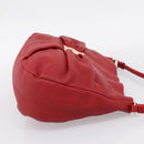 Salvatore Ferragamo Vala Shoulder Bag Leather Red Gold Auth 206910A-4