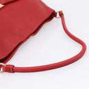 Salvatore Ferragamo Vala Shoulder Bag Leather Red Gold Auth 206910A-7