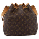 LOUIS VUITTON Monogram Petit Noe Shoulder Bag M42226 LV Auth 206913V-2