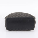 GUCCI GG Canvas Tote Bag Gray Silver 31243 Auth 206920-5
