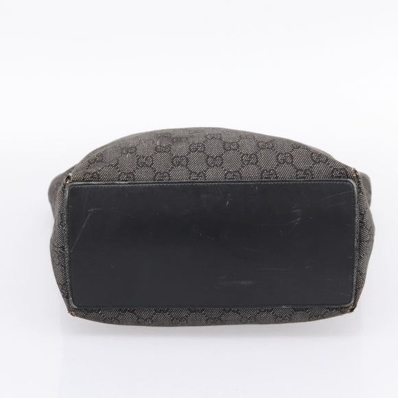 GUCCI GG Canvas Tote Bag Gray Silver 31243 Auth 206920