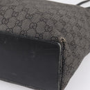 GUCCI GG Canvas Tote Bag Gray Silver 31243 Auth 206920-9