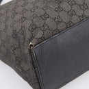 GUCCI GG Canvas Tote Bag Gray Silver 31243 Auth 206920-15