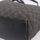 GUCCI GG Canvas Tote Bag Gray Silver 31243 Auth 206920-16