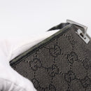 GUCCI GG Canvas Tote Bag Gray Silver 31243 Auth 206920-10