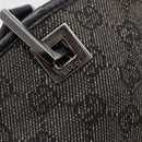 GUCCI GG Canvas Tote Bag Gray Silver 31243 Auth 206920-23