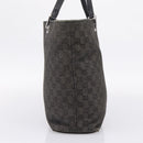 GUCCI GG Canvas Tote Bag Gray Silver 31243 Auth 206920-3