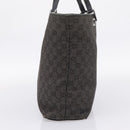 GUCCI GG Canvas Tote Bag Gray Silver 31243 Auth 206920-4
