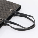 GUCCI GG Canvas Tote Bag Gray Silver 31243 Auth 206920-7