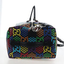 GUCCI GG Psychedelic Boston Bag PVC 2way Multicolor Silver 587866 Auth 206921SAM-4