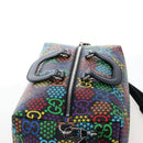 GUCCI GG Psychedelic Boston Bag PVC 2way Multicolor Silver 587866 Auth 206921SAM-6
