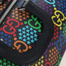 GUCCI GG Psychedelic Boston Bag PVC 2way Multicolor Silver 587866 Auth 206921SAM-14