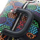 GUCCI GG Psychedelic Boston Bag PVC 2way Multicolor Silver 587866 Auth 206921SAM-7