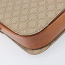 CELINE Macadam Canvas Horse Carriage Shoulder Bag PVC Beige Gold Auth 206923-17