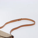 CELINE Macadam Canvas Horse Carriage Shoulder Bag PVC Beige Gold Auth 206923-8