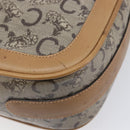 CELINE C Sulky Horse Carriage Shoulder Bag Coated Canvas Beige Gold Auth 206924-13