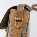 CELINE C Sulky Horse Carriage Shoulder Bag Coated Canvas Beige Gold Auth 206924-15