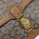 CELINE C Sulky Horse Carriage Shoulder Bag Coated Canvas Beige Gold Auth 206924-17