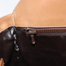 CELINE C Sulky Horse Carriage Shoulder Bag Coated Canvas Beige Gold Auth 206924-23
