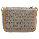 CELINE C Sulky Horse Carriage Shoulder Bag Coated Canvas Beige Gold Auth 206924-3