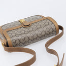 CELINE C Sulky Horse Carriage Shoulder Bag Coated Canvas Beige Gold Auth 206924-6