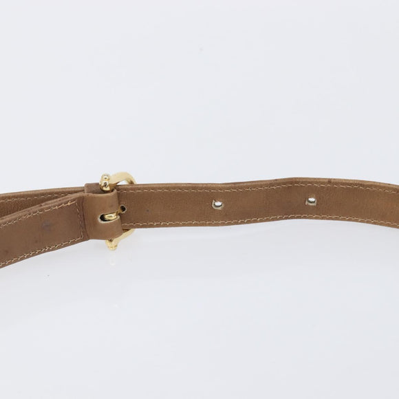 CELINE C Sulky Horse Carriage Shoulder Bag Coated Canvas Beige Gold Auth 206924