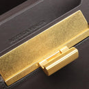 Bottega Veneta Shoulder Bag Leather Brown Gold Tone Auth 206925V-19