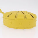 Bottega Veneta The Shell Hand Bag Leather 2way Yellow Auth 206926V-13