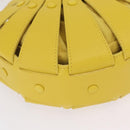 Bottega Veneta The Shell Hand Bag Leather 2way Yellow Auth 206926V-14