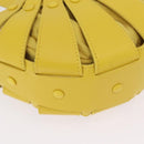 Bottega Veneta The Shell Hand Bag Leather 2way Yellow Auth 206926V-16