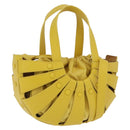 Bottega Veneta The Shell Hand Bag Leather 2way Yellow Auth 206926V-1
