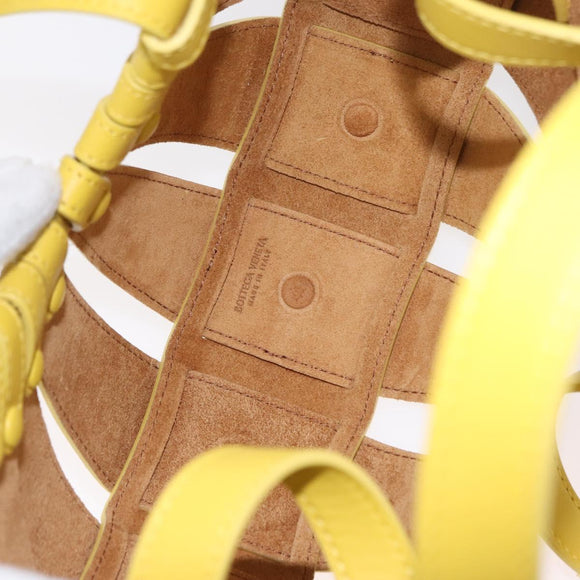 Bottega Veneta The Shell Hand Bag Leather 2way Yellow Auth 206926V