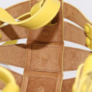 Bottega Veneta The Shell Hand Bag Leather 2way Yellow Auth 206926V-25
