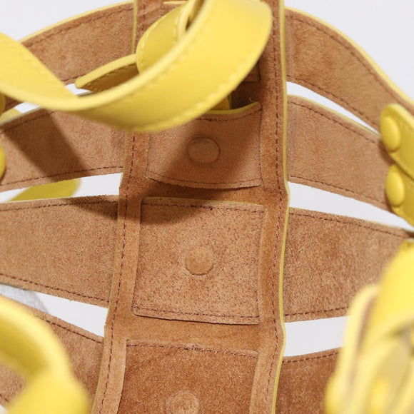 Bottega Veneta The Shell Hand Bag Leather 2way Yellow Auth 206926V