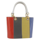 Salvatore Ferragamo Hand Bag Leather Multicolor Gold Auth 206927A-1