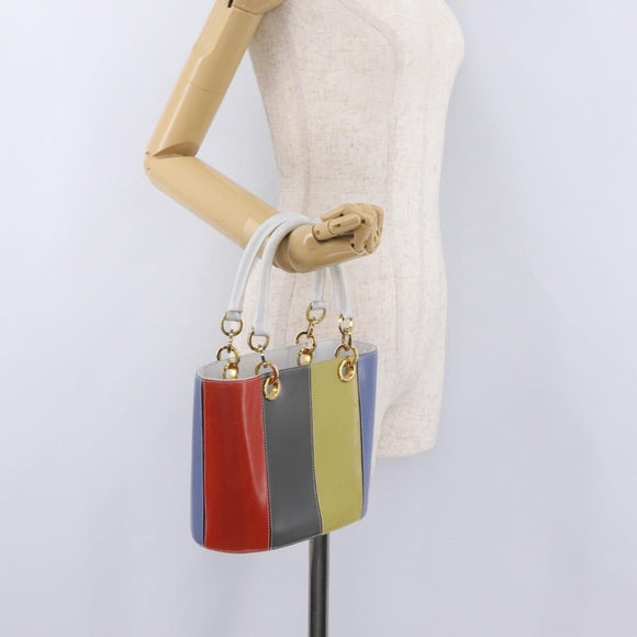 Salvatore Ferragamo Hand Bag Leather Multicolor Gold Auth 206927A
