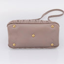 Miu Miu Matelasse Hand Bag Leather 2way Purple Gold Auth 206929A-5