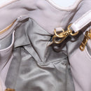 Miu Miu Matelasse Hand Bag Leather 2way Purple Gold Auth 206929A-21