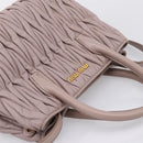 Miu Miu Matelasse Hand Bag Leather 2way Purple Gold Auth 206929A-6