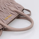 Miu Miu Matelasse Hand Bag Leather 2way Purple Gold Auth 206929A-7