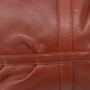BVLGARI Chandra Hand Bag Leather Brown Gold Auth 206932-11