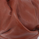 BVLGARI Chandra Hand Bag Leather Brown Gold Auth 206932-13