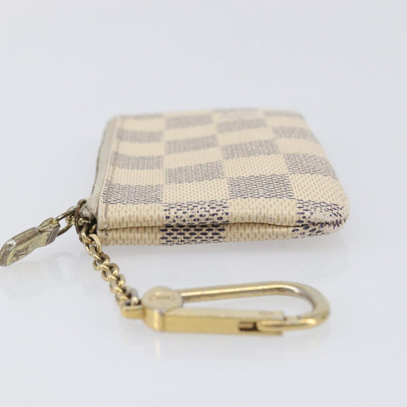 LOUIS VUITTON Damier Azur Pochette Cles Coin Purse N62659 LV Auth 206933