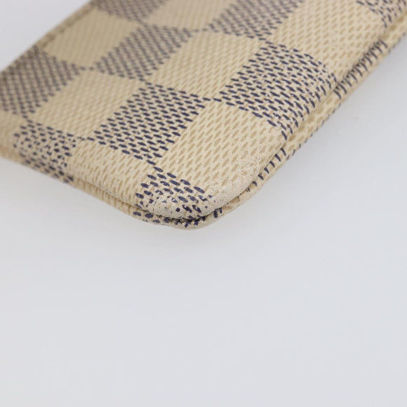 LOUIS VUITTON Damier Azur Pochette Cles Coin Purse N62659 LV Auth 206933