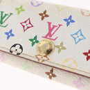 LOUIS VUITTON Monogram Multicolor Multicles 4 Key Case White M93731 Auth 206934-18
