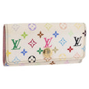 LOUIS VUITTON Monogram Multicolor Multicles 4 Key Case White M93731 Auth 206934-1
