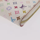 LOUIS VUITTON Monogram Multicolor Zippy Long Wallet White M60241 LV Auth 206935-15